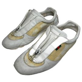 Vintage Gucci Monogram Sneaker White Beige EU38 White