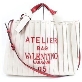 Ivory Canvas Tote von Valentino Garavani Roh