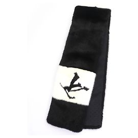 Cachecol/Chale de pele de marta Louis Vuitton Preto Branco