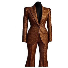 Alexandre Vauthier Three-Piece Lurex Pantsuit Bronze Bronze