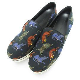 Stella Mc Cartney Baskets Slip-on en Toile à Plateforme Stella McCartney Bleu Bleu Marine