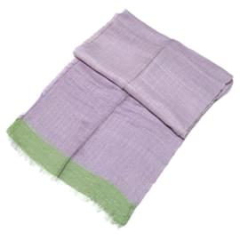 Autre Marque-Agnona Silk Knit Long Stole-Green,Purple