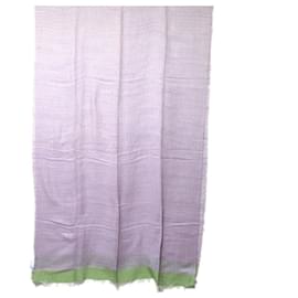 Autre Marque-Agnona Silk Knit Long Stole-Green,Purple