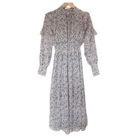 Autre Marque Robe Plissée Imprimée Snidel Sustaina Noir Blanc