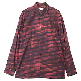 Autre Marque Camisa de algodón LenLye de Dries Van Noten Castaño Burdeos
