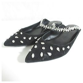 Autre Marque Tsuru par Mariko Oikawa Bijou Mule à Talon Bas Noir