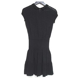 Vestido de punto de encaje RED VALENTINO Negro