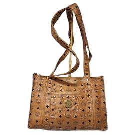 Sac à main en cuir MCM Visetos marron Marron
