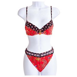 Christian Dior Badeanzug, Bikini Rot Mehrfarben