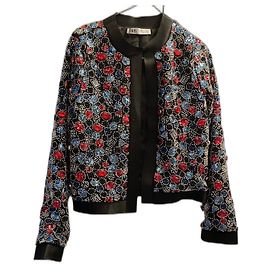 Giacca Zara con perle e paillettes Multicolore