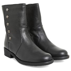 Agnès b. Agnes B. New Pression Popper Side Boots Black