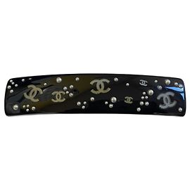 Barrette Chanel Noire Noir