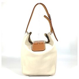 Hermès HERMES Villevolt 24 Schultertasche Braun Roh