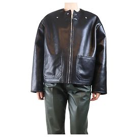 Nanushka Black reversible vegan leather jacket - size S Black