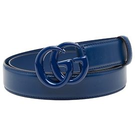 Gucci GG Marmont Gürtel aus blauer Leder Blau