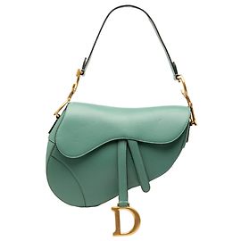 Bolso Saddle Mini de Dior en Piel de Cabra Verde Verde Verde claro