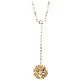 Collier Médaillon Rose des Vents de Christian Dior Doré