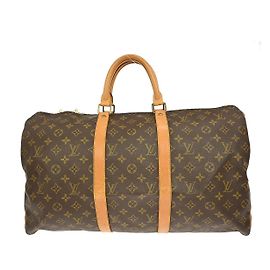 Louis Vuitton Keepall Bag Monogram Canvas 50 Brown