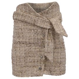 Falda mini de tweed con cinturón Iro Tomia en acrílico beige Beige