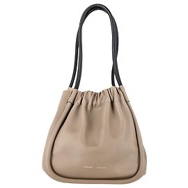 Große geraffte Tote-Tasche aus beigem Leder von Proenza Schouler Beige