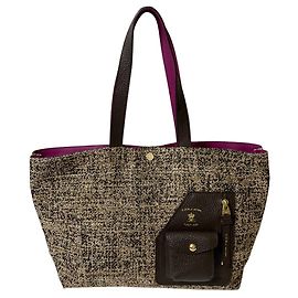 Autre Marque A.D.M.J. Accesoires de Mademoiselle Tweed Tote Bag Castaño Multicolor