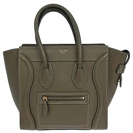 Céline Bolsa de viagem Celine em couro liso micro Marrom