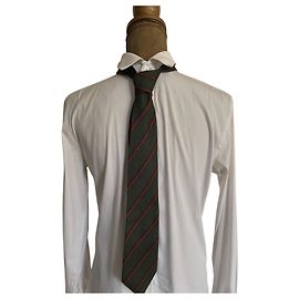 ✨ Striped silk tie by Paco Rabanne – Timeless elegance Red Dark green