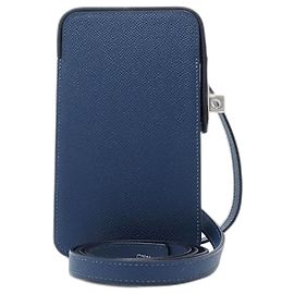Hermès Bolsa de Ombro Pochette Hermes Aka Box WNN005 Azul