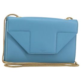 Bolsa Betty de couro pequena da Saint Laurent Azul