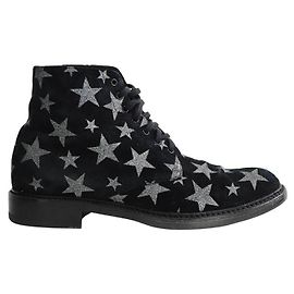 Saint Laurent Schwarze Wildleder-Sneaker Schwarz