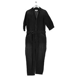 Bash Schwarzer Baumwoll-Overall Schwarz