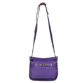 Borsa Jypsiere Hermès Clemence 28 Blu