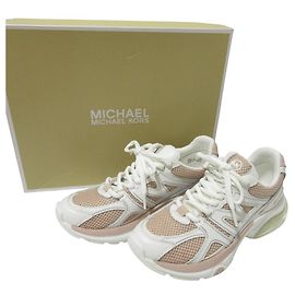 Baskets Michael Kors KIT TRAINER EXTREME Rose Blanc