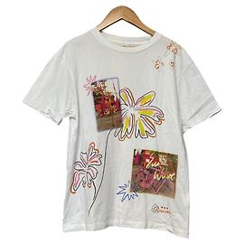 Camiseta de algodão com estampa floral PS Paul Smith Branco