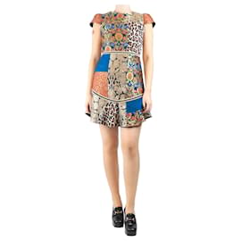 Alice + Olivia Robe mini patchwork jacquard multicolore - taille UK 10 Multicolore