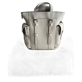 Bolsa tote Louis Vuitton Christopher em couro bege Bege