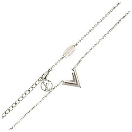 Louis Vuitton Essential V Necklace in Silver Silvery