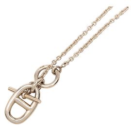 Hermès Collana Pendente Amuleto Chaine d'Ancre Hermes Argento