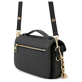 Louis Vuitton-Bolsa de Ombro Pochette Metis EW em Monograma Empreinte Louis Vuitton-Preto,Monograma