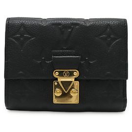 Portefeuille Metis Compact Tri-fold en Monogram Empreinte Louis Vuitton Noir