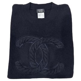 Suéter Chanel Uniform de lã e algodão azul marinho Azul marinho