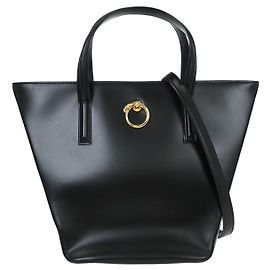 Bolsa Panthère de couro da Cartier Preto
