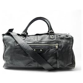Balenciaga-BOLSA DE VIAGEM A MÃO BALENCIAGA BOSTON SQUASH S CITY 24H-Preto
