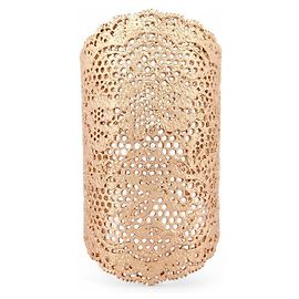 BRACELETE VINTAGE AURELIE BIDERMANN MANCHETE LARGA RENDA 17,5CM BANGLE DE METAL Dourado