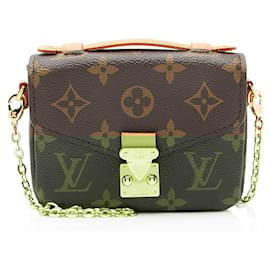 Louis Vuitton-Bolsa de Ombro Micro Metis em Canvas Monogram Louis Vuitton-Marrom