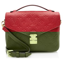 Louis Vuitton-Louis Vuitton Monogram Empreinte Pochette Metis Shoulder Bag-Red