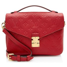 Borsa a Spalla Pochette Metis in Monogram Empreinte Louis Vuitton Rosso