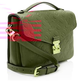 Louis Vuitton-Louis Vuitton Monogram Empreinte Pochette Metis Shoulder Bag-Red