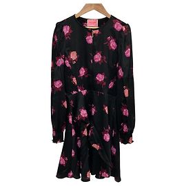 Vestido com estampa de flores Kate Spade Preto Rosa