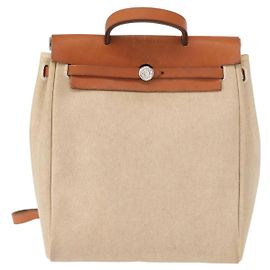 Mochila Herbag A Dos grande da Hermès Bege
